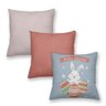 Kit 3 Almofadas Decorativas Own Feliz Páscoa Coelho Alegre - 1