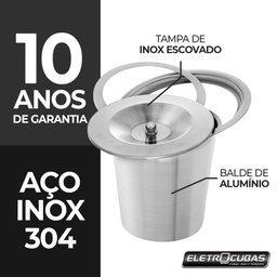 Cesto Lixeira Pia Cozinha Embutir 3 L Inox 304 Não Enferruja - 6