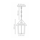 Ver imagem 2 de Luminária Pendente Colonial Quadrado Branco Vidro Pontilhado Blumenau Iluminação