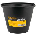 Ver imagem 1 de Balde Plástico Reforçado de 12 Litros Plus Preto - 3315012100 - Vonder