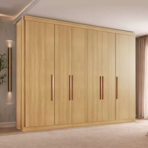 Guarda Roupa Casal Tonielque Valencia 6 Portas 6 Gavetas