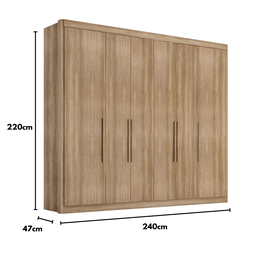 Guarda Roupa Casal Valencia 6 Portas 6 Gav Teka Madrid - 5