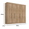 Guarda Roupa Casal Valencia 6 Portas 6 Gav Teka Madrid - 5