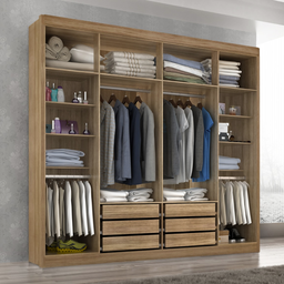 Guarda Roupa Casal Valencia 6 Portas 6 Gav Teka Madrid - 3