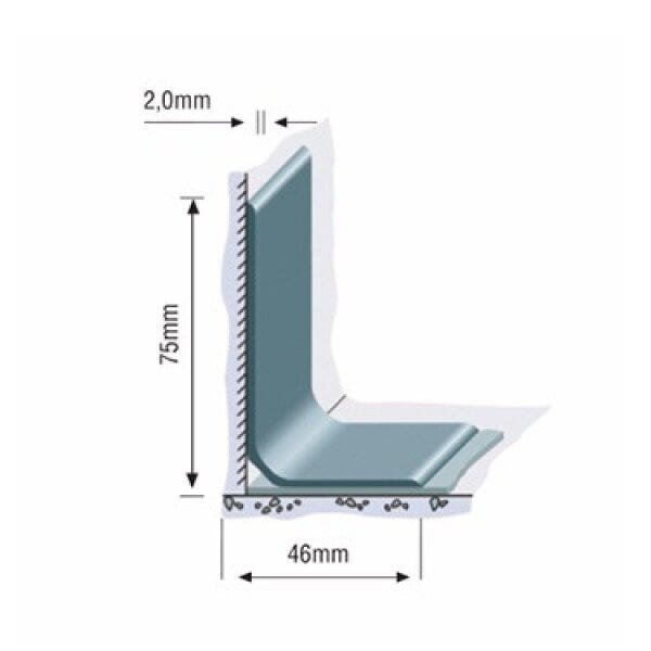 Rodapé Hospitalar de Sobrepor Tarkett 7,5cmx4,6cmx2mm Metro Linear - 1