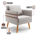 Ver imagem 4 de Kit 01 Namoradeira 02 Lugares e 02 Poltronas Cinza Castanho