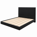 Ver imagem 2 de Cama Flutuante Infinity Casal 140cm Estofada em Coríssimo Premium - Preto