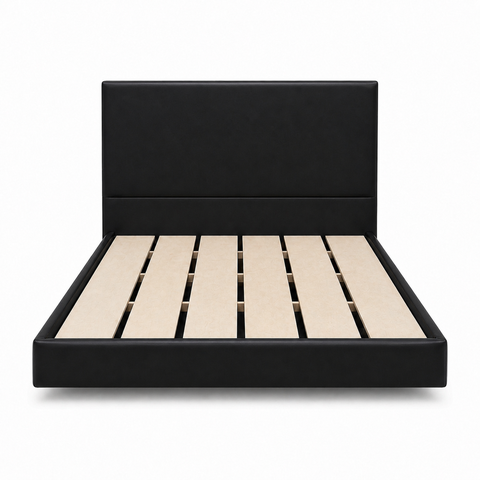 Cama Flutuante Infinity Casal 140cm Estofada em Coríssimo Premium - Preto