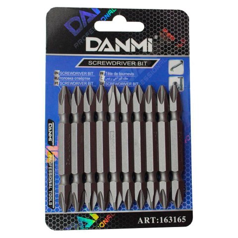Conjunto de Ponteira Pontas Duplas Chave Phillips Ph2 10 Peças Danmi®