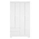 Ver imagem 3 de Guarda Roupa Solteiro Olímpia 4 Portas 2 Gavetas Quadriflex Branco - Móveis Albatroz