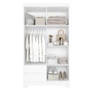 Ver imagem 4 de Guarda Roupa Solteiro Olímpia 4 Portas 2 Gavetas Quadriflex Branco - Móveis Albatroz