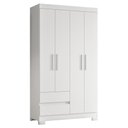 Ver imagem 1 de Guarda Roupa Solteiro Olímpia 4 Portas 2 Gavetas Quadriflex Branco - Móveis Albatroz