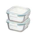 Ver imagem 1 de Kit Potes De Vidro Herméticos 2 Peças Quadrado 310ml