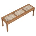 Ver imagem 3 de Mesa de Jantar com 02 Bancos de Madeira e 02 Cadeiras com Braço Trammare C07 Corda Náutica Areia