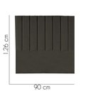 Ver imagem 3 de Cabeceira Carla Pé Plástico 90cm Solteiro Para Cama Box Quarto Linho Marrom - Gat Magazine