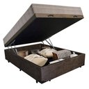 Ver imagem 5 de Cama Box Baú Casal Suede + Colchão Sereneprime Molas Ensacadas 138x188x69 Marrom