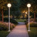 Ver imagem 2 de Kit 2 Postes Luminária para Jardim Alumínio 1,89m Iluminação Externa Global Dital Branco sem