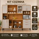Ver imagem 2 de Kit Nápoles 8 Portas 1 Vidro 3 Gaveta