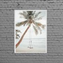 Ver imagem 2 de Quadro Praia Coqueiro Balanço 24x18cm:Madeira preta