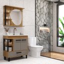 Ver imagem 1 de ​conjunto Banheiro Napoli 80cm Armário Completo Gabinete Cuba Espelheira