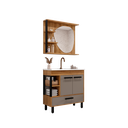 Ver imagem 2 de ​conjunto Banheiro Napoli 80cm Armário Completo Gabinete Cuba Espelheira