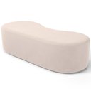 Ver imagem 6 de Puff Decorativo Orgânico para Living Quarto 140cm Orbit W01 Suede Bege - Lyam Decor