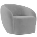 Ver imagem 6 de Poltrona Decorativa para Sala de Estar Living Gliese K01 Veludo Cinza - Lyam Decor