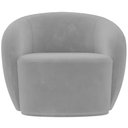 Ver imagem 3 de Poltrona Decorativa para Sala de Estar Living Gliese K01 Veludo Cinza - Lyam Decor