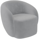 Ver imagem 1 de Poltrona Decorativa para Sala de Estar Living Gliese K01 Veludo Cinza - Lyam Decor