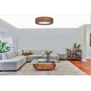 Ver imagem 4 de Plafon Wood Madeira Redondo Led 18w Bivolt Imbuia:6500k Branco Frio