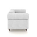 Ver imagem 2 de Poltrona Decorativa Stanford Chesterfield Pés de Madeira Couro Branco G58 Gran Belo