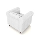 Ver imagem 3 de Poltrona Decorativa Stanford Chesterfield Pés de Madeira Couro Branco G58 Gran Belo
