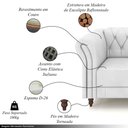 Ver imagem 6 de Poltrona Decorativa Stanford Chesterfield Pés de Madeira Couro Branco G58 Gran Belo