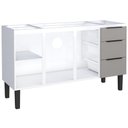 Ver imagem 2 de Gabinete em Aço Júpiter Cinza para Pias de 1,50 Metro com 3 Portas e 3 Gavetas - P101882 - Cozimax