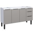 Ver imagem 1 de Gabinete em Aço Júpiter Cinza para Pias de 1,50 Metro com 3 Portas e 3 Gavetas - P101882 - Cozimax