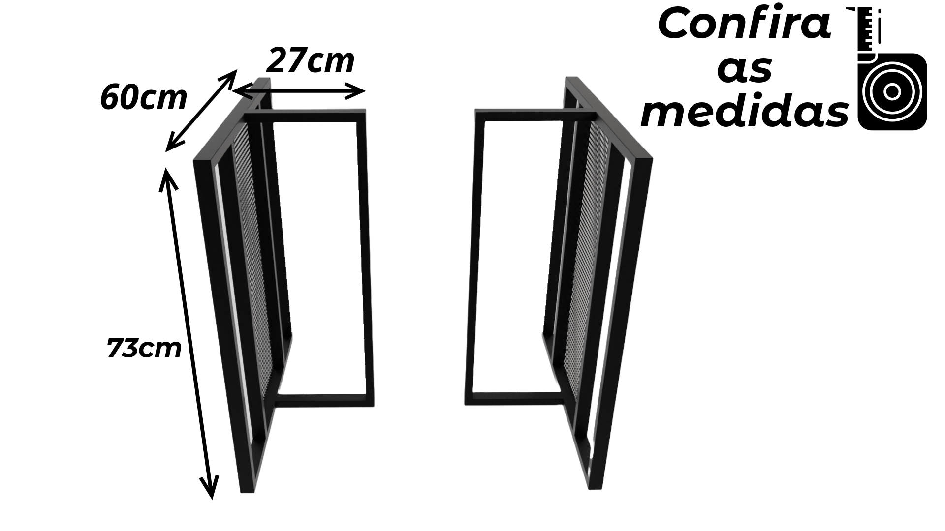 Par Pé de Mesa Estilo Industrial Escritório Jantar Homeoffice Gamer - 2