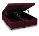 Ver imagem 1 de Base Box Baú Queen 158x198 cm Suede Vinho