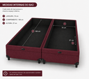 Ver imagem 2 de Base Box Baú Queen 158x198 cm Suede Vinho