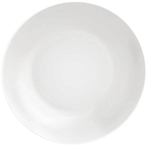 Kit 48 Pratos Porcelana 21cm Branco Fundo Tramontina Leonora Restaurante Risoto