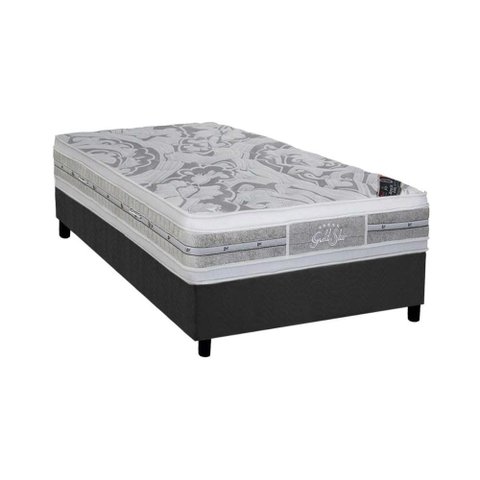 Cama Box Solteiro: Colchão Molas Pocket Ensacadas Castor Super luxo Látex Plush Double Face +