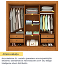 Ver imagem 3 de Guarda Roupa 3 Portas de Correr com Espelho Paraty - Tcil