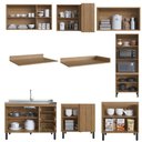 Ver imagem 3 de Cozinha Modulada Completa Angico Quiditá 9 Peças Marrom Branco