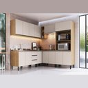 Ver imagem 2 de Cozinha Modulada Completa Angico Quiditá 9 Peças Marrom Branco