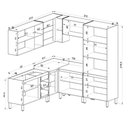 Ver imagem 4 de Cozinha Modulada Completa Angico Quiditá 9 Peças Marrom Branco