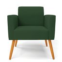 Ver imagem 3 de Kit 2 Poltronas Pés Palito Castanho Marisa Veludo Verde D03 - D'Rossi