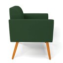 Ver imagem 4 de Kit 2 Poltronas Pés Palito Castanho Marisa Veludo Verde D03 - D'Rossi
