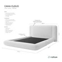 Ver imagem 3 de Cama Casal 138x188 Cloud - Boucle/Off White