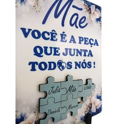 Porta Retrato Dia Das Mães Flores Azuis Decorativo em Azulejo 20 X 15 Cm Coleção Tea & Amor Azumae01 - 4