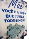 Ver imagem 4 de Porta Retrato Dia Das Mães Flores Azuis Decorativo em Azulejo 20 X 15 Cm Coleção Tea & Amor Azumae01