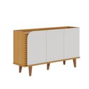 Ver imagem 2 de Aparador Buffet com 3 Portas 136cm Multimóveis Crcol-APA010 Madeirado/Off White